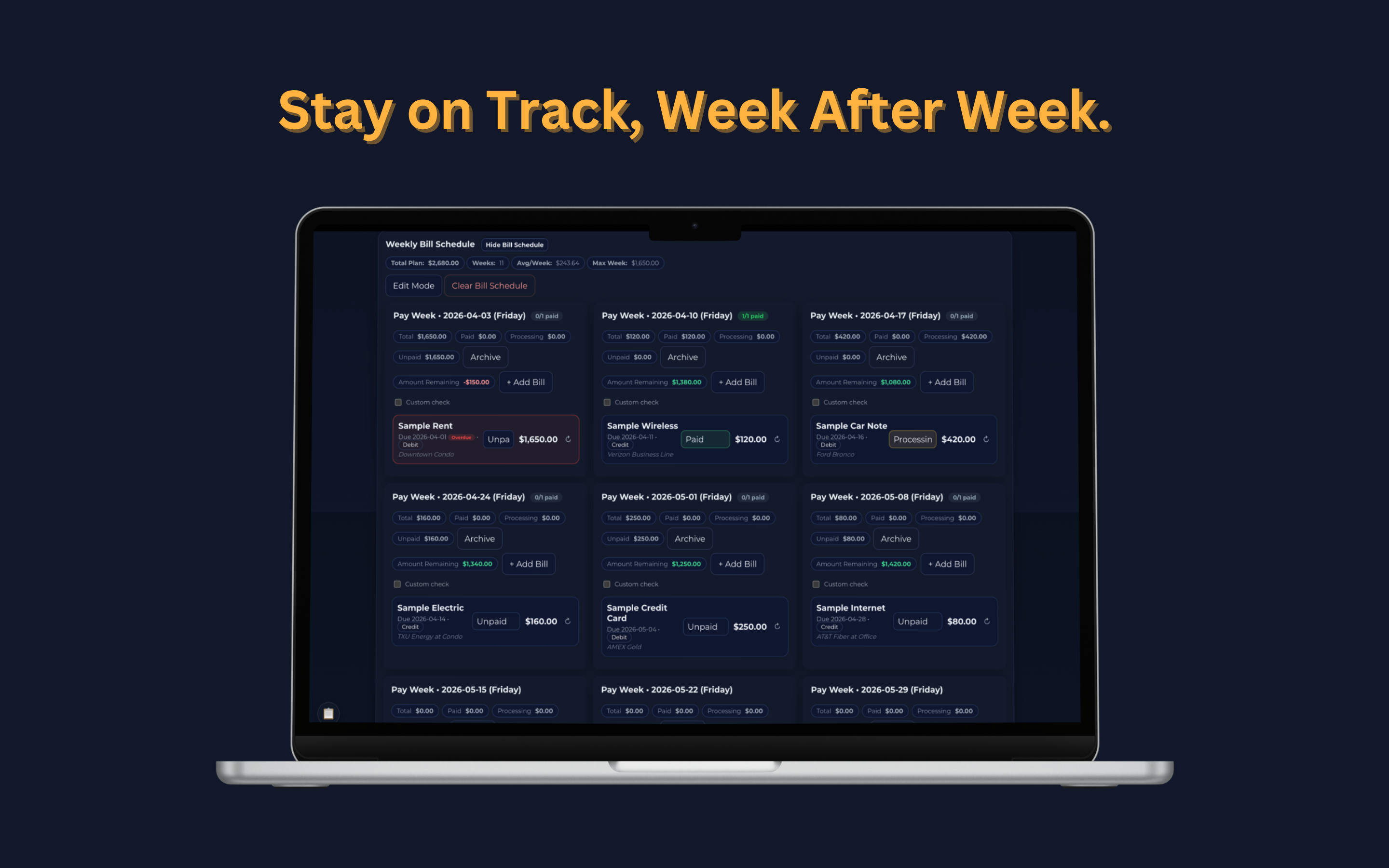 HHS Bill Scheduler screenshot 8